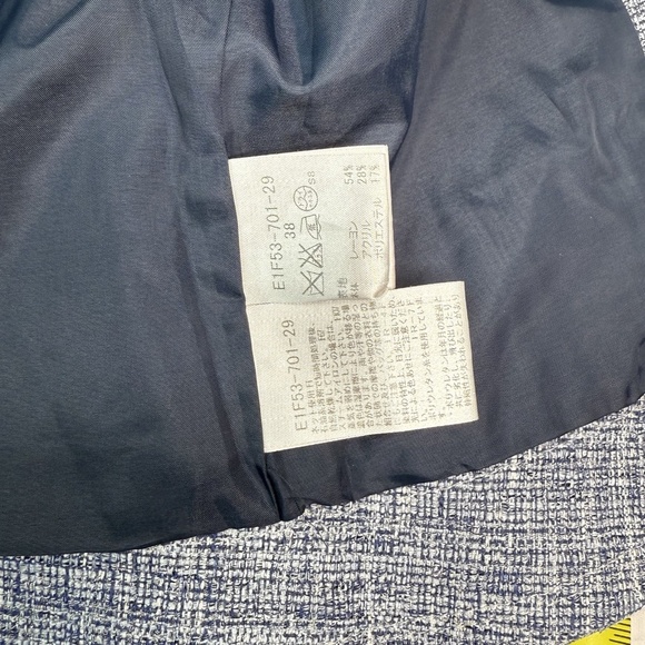 Burberry Blue Label Moto Jacket Blue Navy Blue Women's Size 38 US 6 - Picture 9 of 14